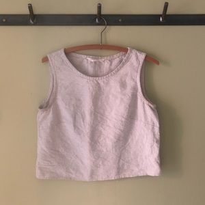 ES Petra crop in flax midweight linen